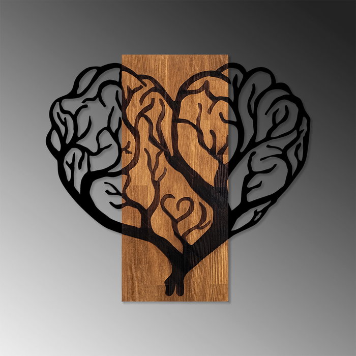 Wallity Brain Tree - Escultura de pared en Nogal y Negro Wallity Brain Tree - Escultura de pared en Nogal y Negro